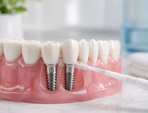 Cómo limpiar los implantes dentales
